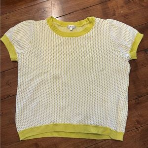 tyler bow short sleeved sweater size L